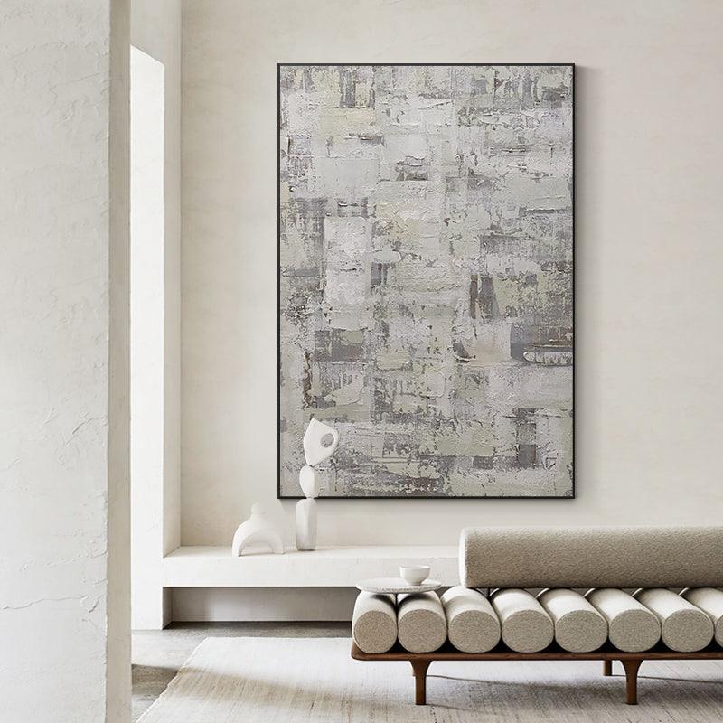 Original Wabi Sabi Textured Beige Wall Art Painting - kalapaint