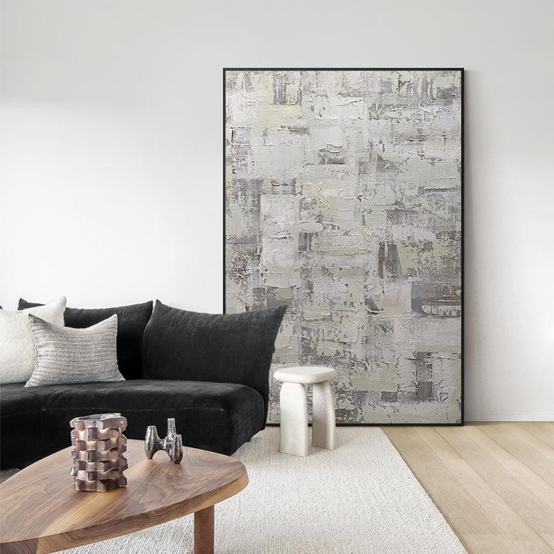 Original Wabi Sabi Textured Beige Wall Art Painting - kalapaint