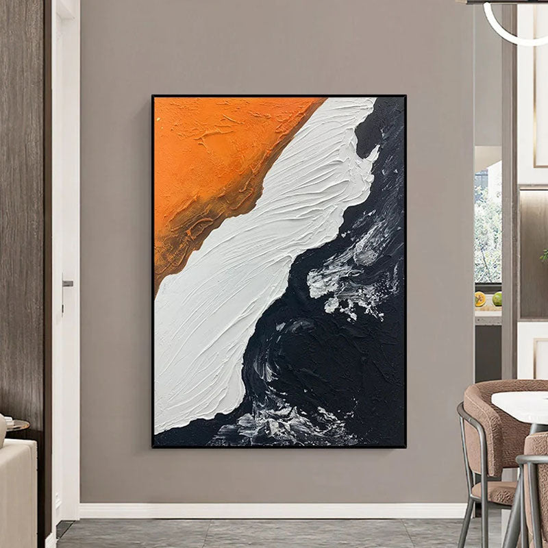 Charcoal Waves Painting