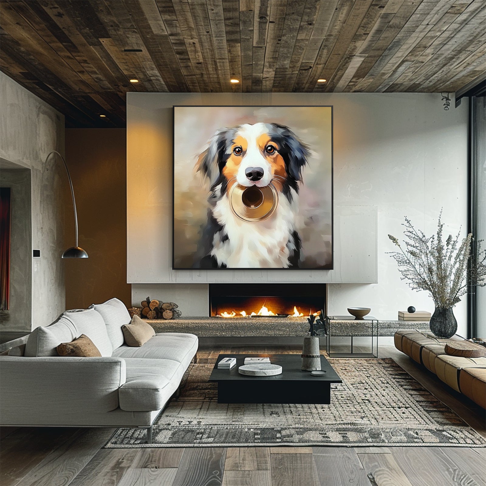 100% Hand-Painted Custom Pet Oil Painting (Square) #T00048
