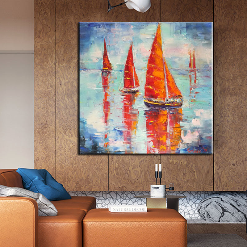 Red Sailing Boats