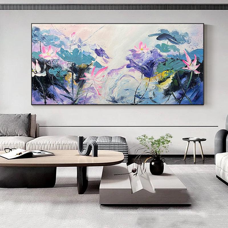 Abstract Colorful Flower Thick Textured Floral Acrylic Oil Painting - kalapaint