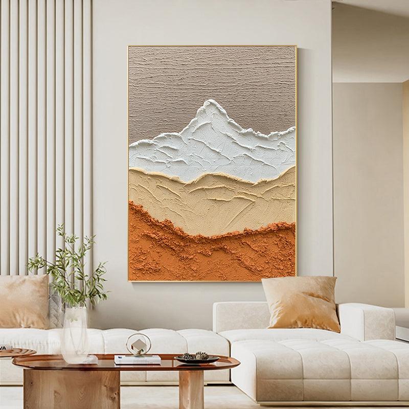 Minimalist Vibrant Landscape Quartz Sand Abstract Oil Painting - kalapaint