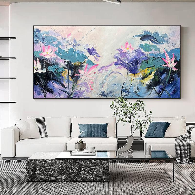 Abstract Colorful Flower Thick Textured Floral Acrylic Oil Painting - kalapaint