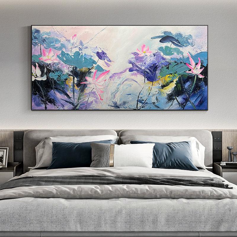 Abstract Colorful Flower Thick Textured Floral Acrylic Oil Painting - kalapaint
