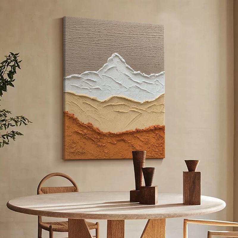Minimalist Vibrant Landscape Quartz Sand Abstract Oil Painting - kalapaint