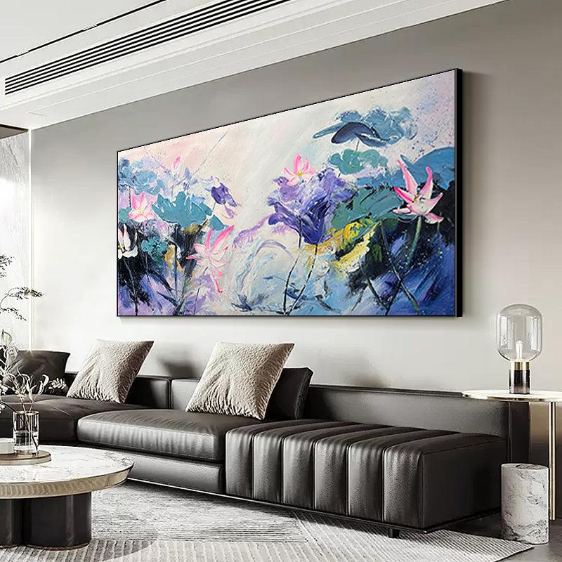 Abstract Colorful Flower Thick Textured Floral Acrylic Oil Painting - kalapaint