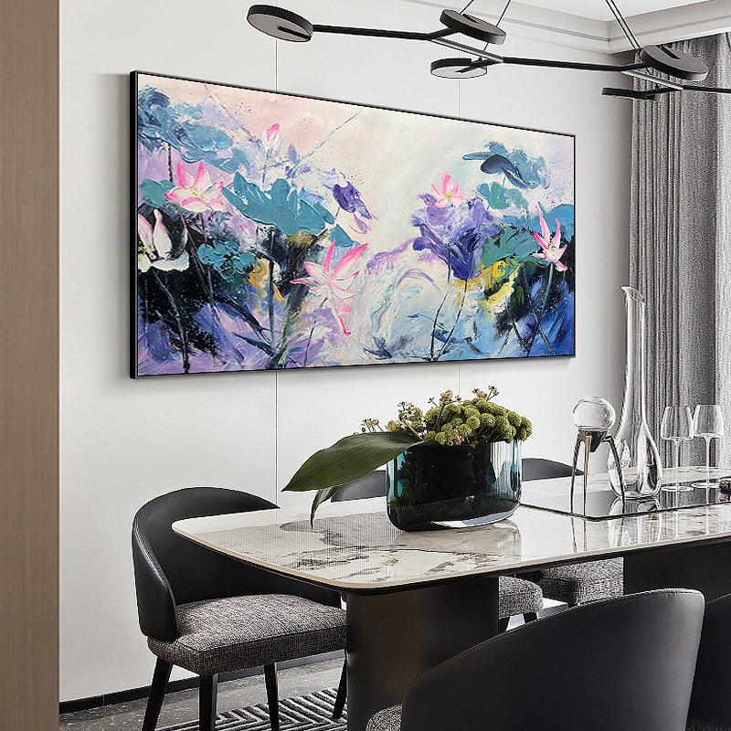 Abstract Colorful Flower Thick Textured Floral Acrylic Oil Painting - kalapaint