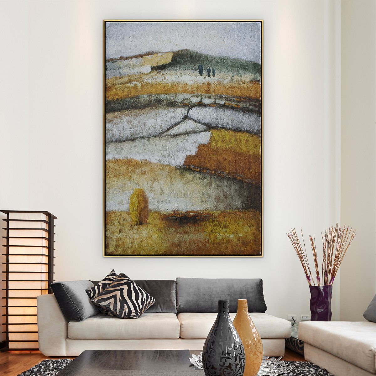 Distant Wheat Fields Painting