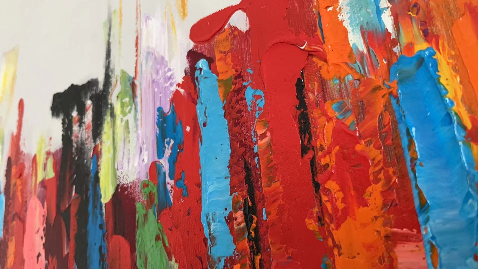 Technicolour Waves Painting