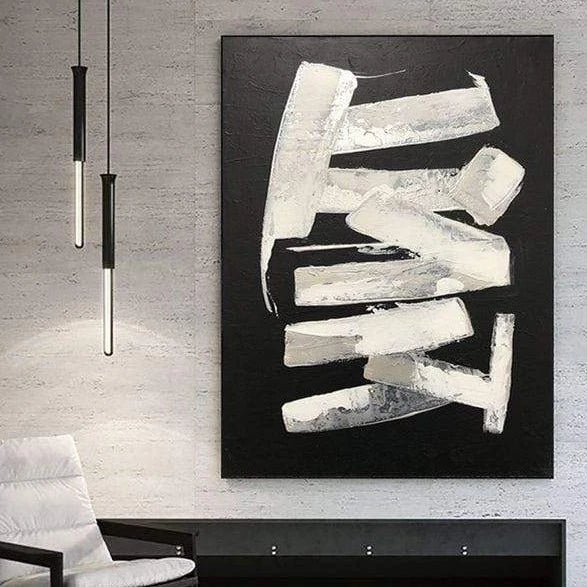White Stripes Painting