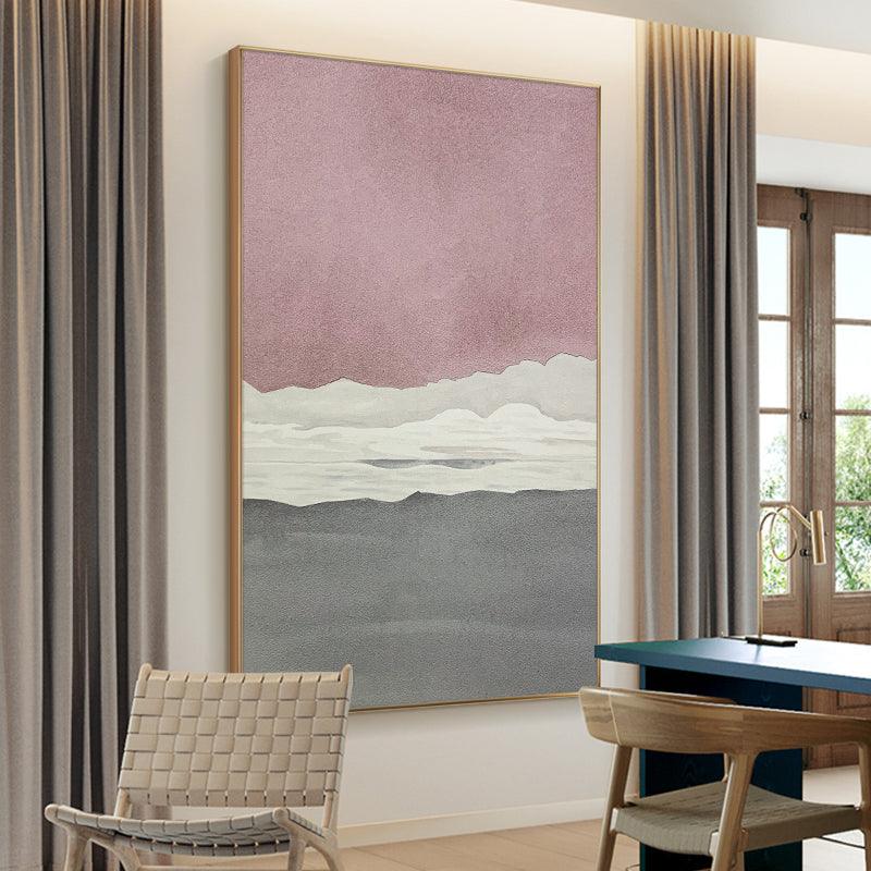Abstract Grey White Textured Oil Painting on Canvas - kalapaint