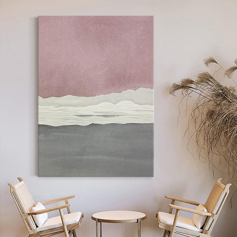 Abstract Grey White Textured Oil Painting on Canvas - kalapaint