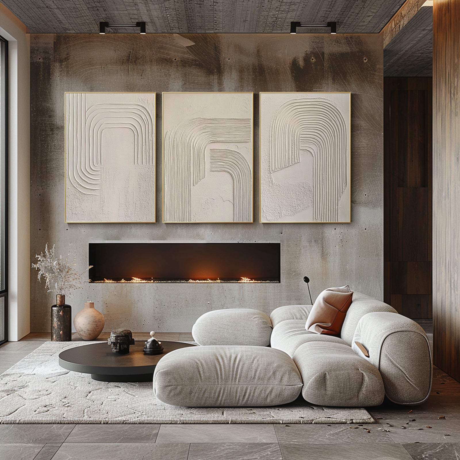 100% Hand-Painted Minimalist Style Art Painting (Vertical) #T0001