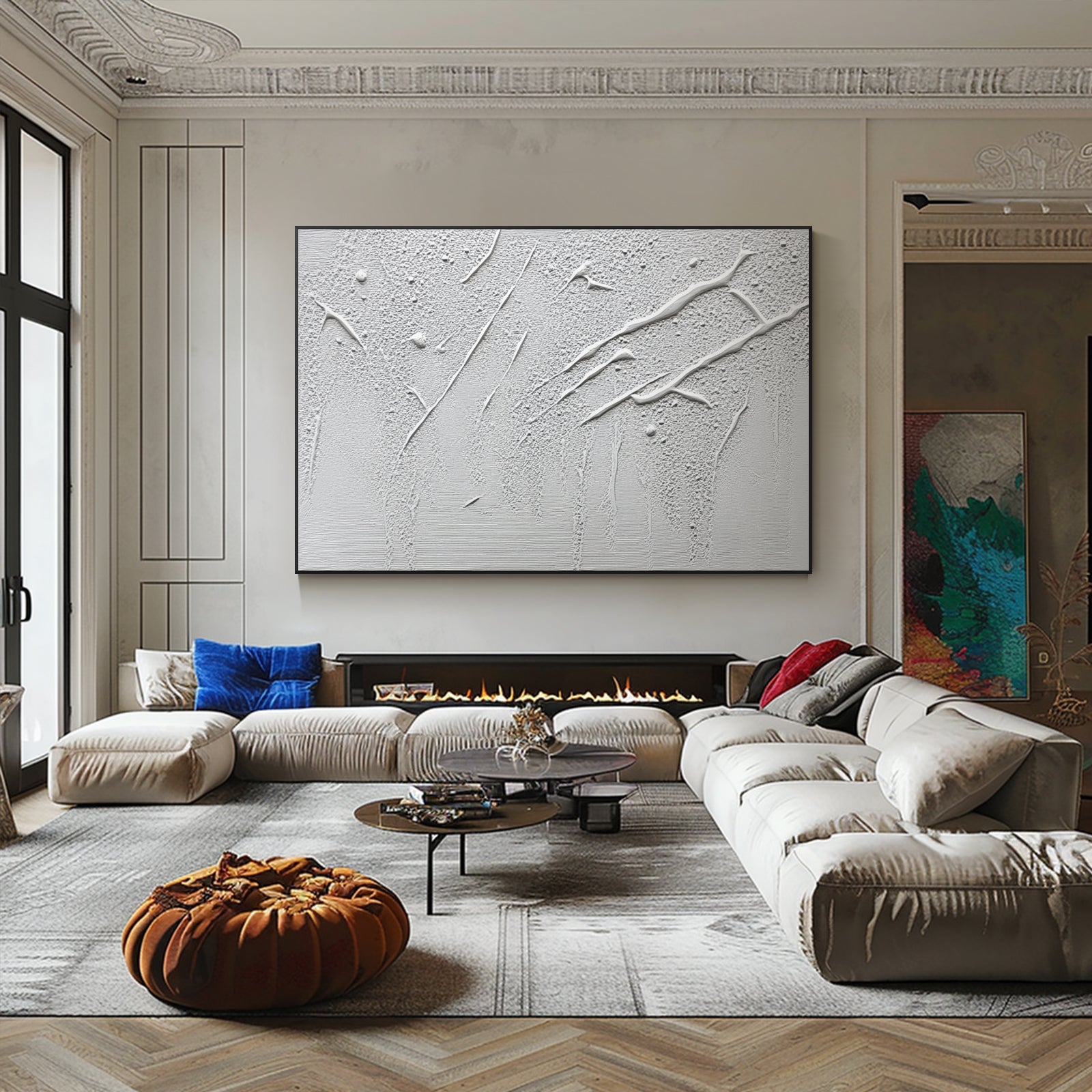 100% Hand-Painted Minimalist Style Oil Painting (Horizontal)  #T0004