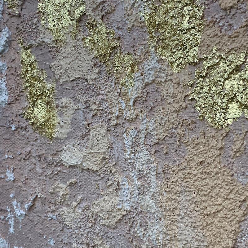 Brown and Gold Foil Abstract Textured Oil Painting Canvas Wall Art - kalapaint