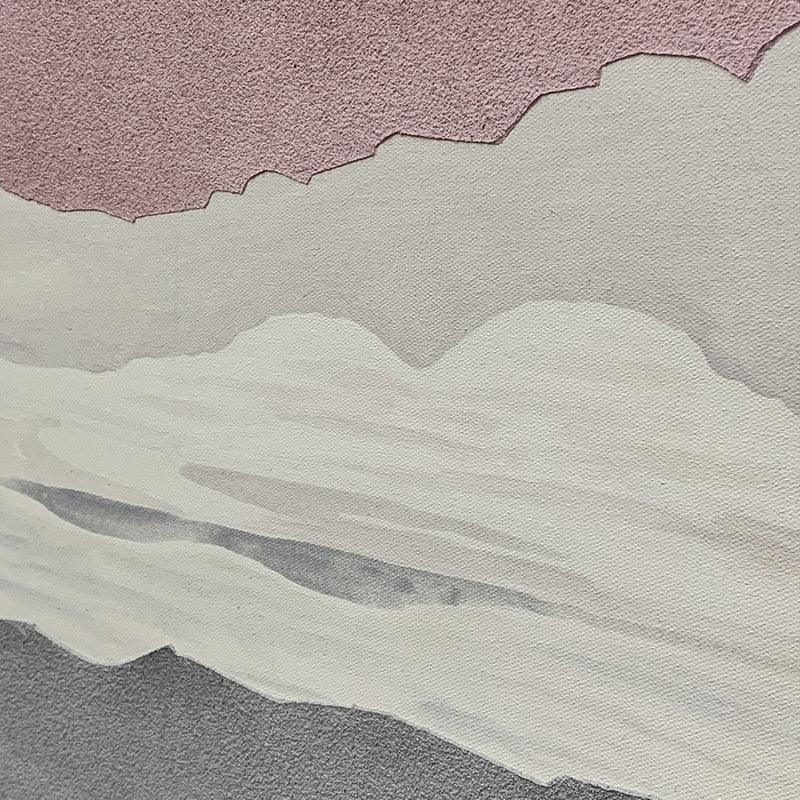 Abstract Grey White Textured Oil Painting on Canvas - kalapaint
