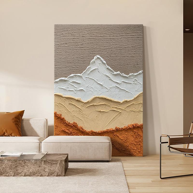 Minimalist Vibrant Landscape Quartz Sand Abstract Oil Painting - kalapaint