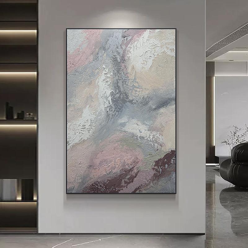 Abstract Minimalism Beige Texture Oil Painting on Canvas - kalapaint