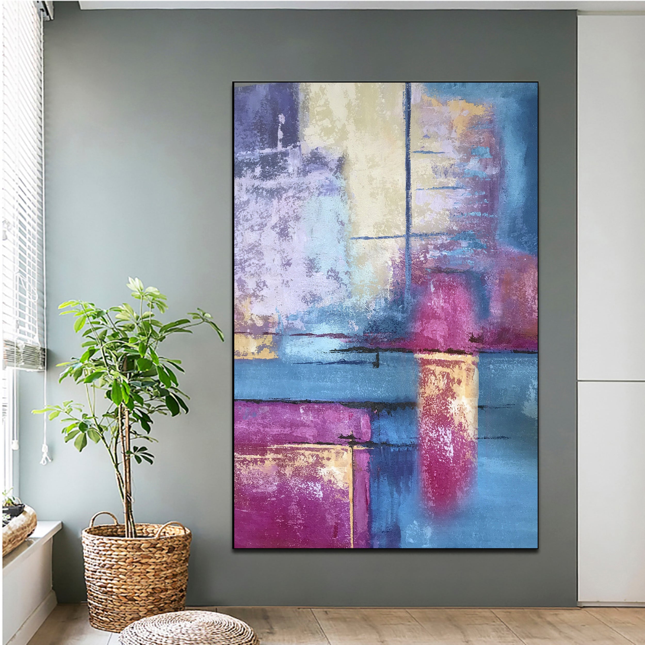 Crimson Violet Painting